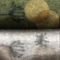 Regenerated polyester coarse needle printed wool cloth